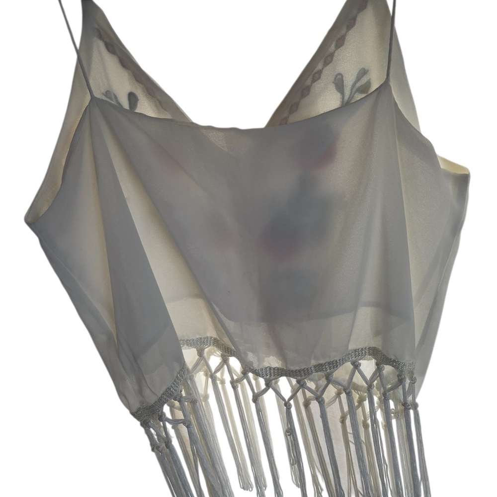 Embroidered Fringe Hem Top - Picture 2 of 5